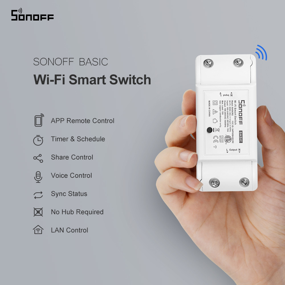 Smart Light Switch Wifi - Itead SONOFF Basic R2 Básico Interruptor