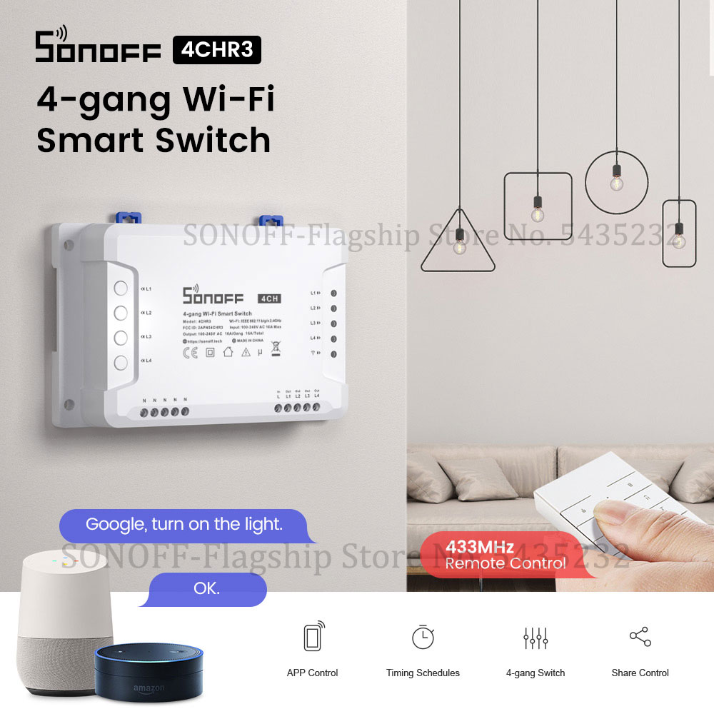 Smart Light Switch Wifi - Sonoff-Interruptor do Módulo de Relé de