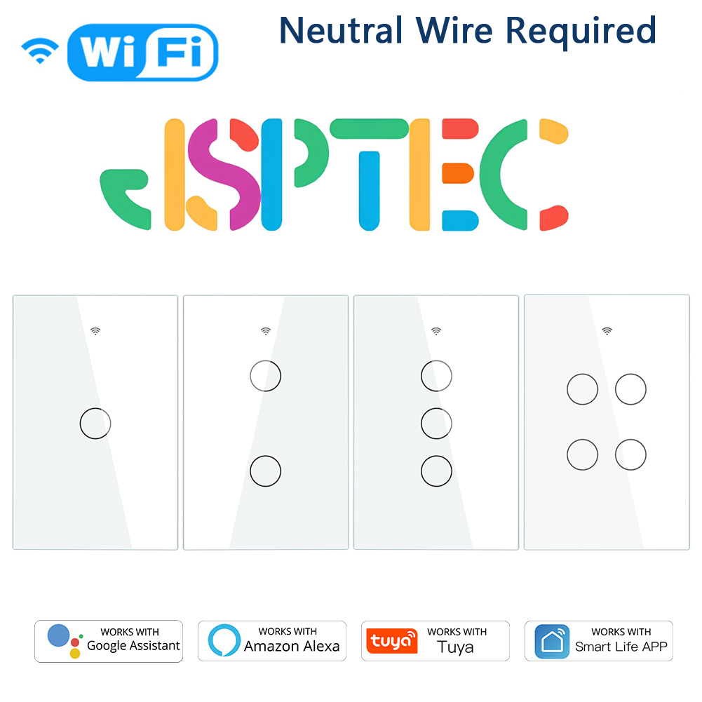 Smart Light Switch Wifi - Tuya eua wifi + bluetooth interruptores