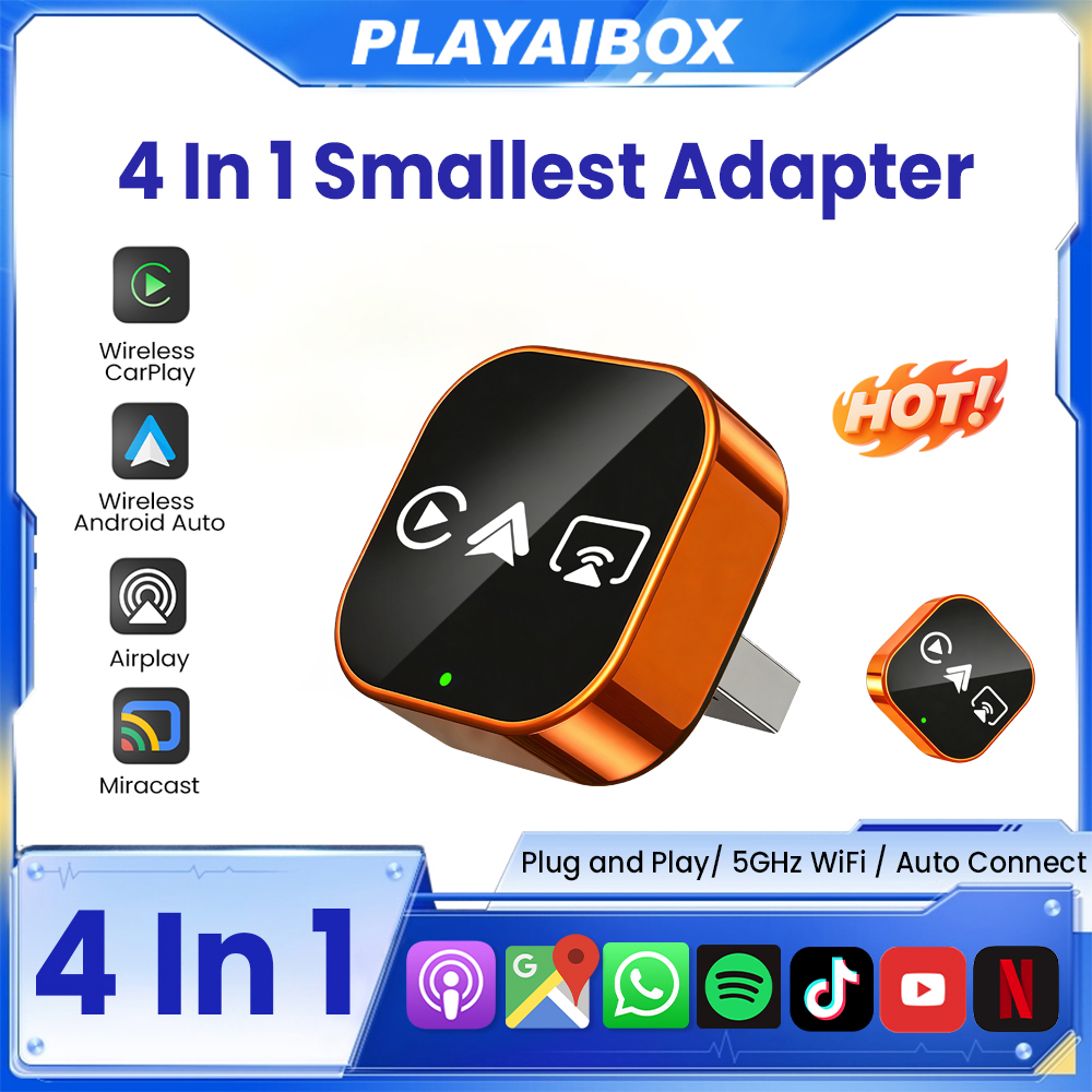 Wifi Smart Plug - Adaptador Carplay 4 em 1 Novo