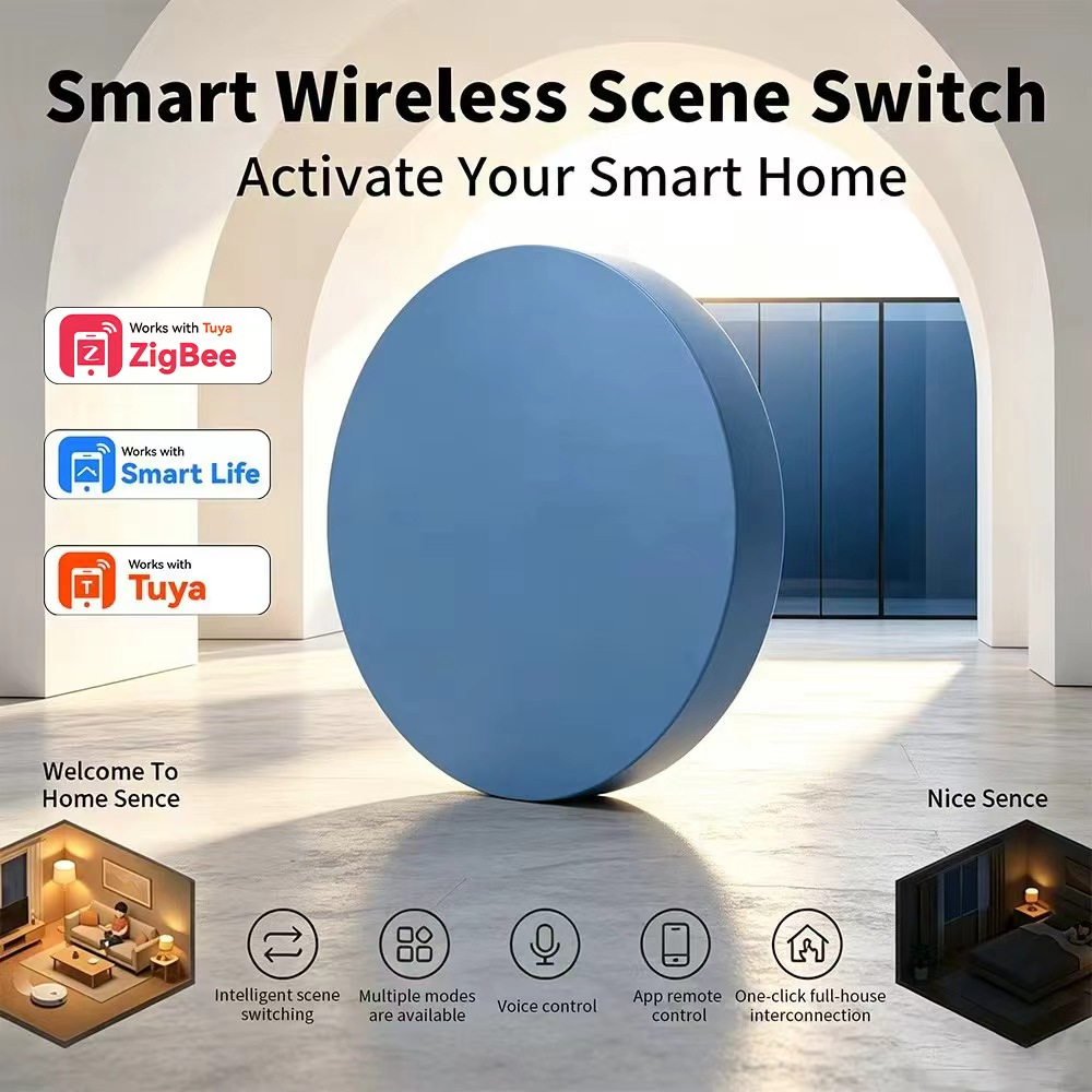 Smart Home Automation Kit - Botão de Cenário Inteligente Zigbee Compatível