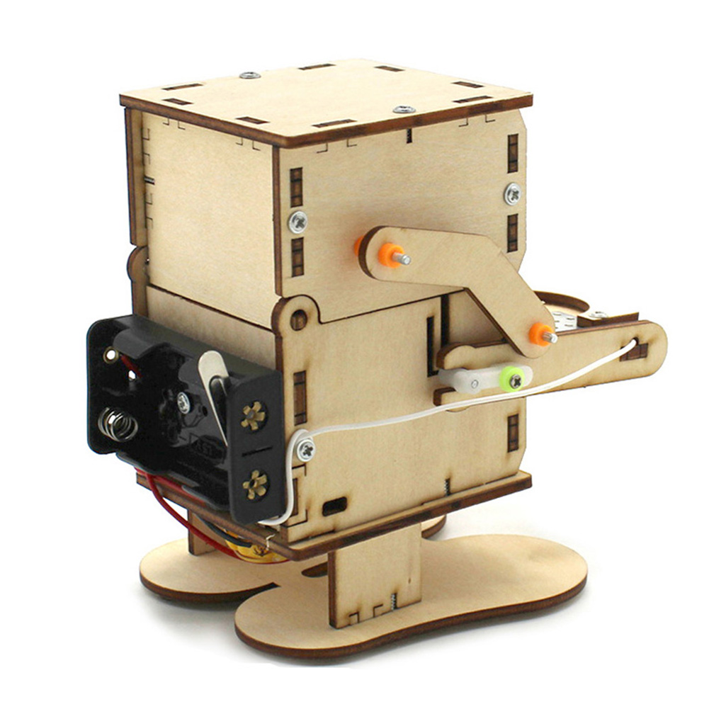 Robô de Madeira Montável DIY q - Stem Robotics Kit avaliação e preço