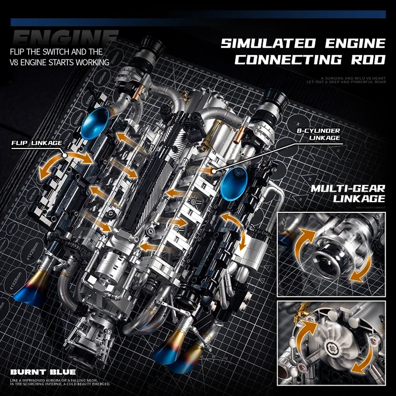 Kit de Montagem de Motor V8 pa - Stem Robotics Kit avaliação e preço